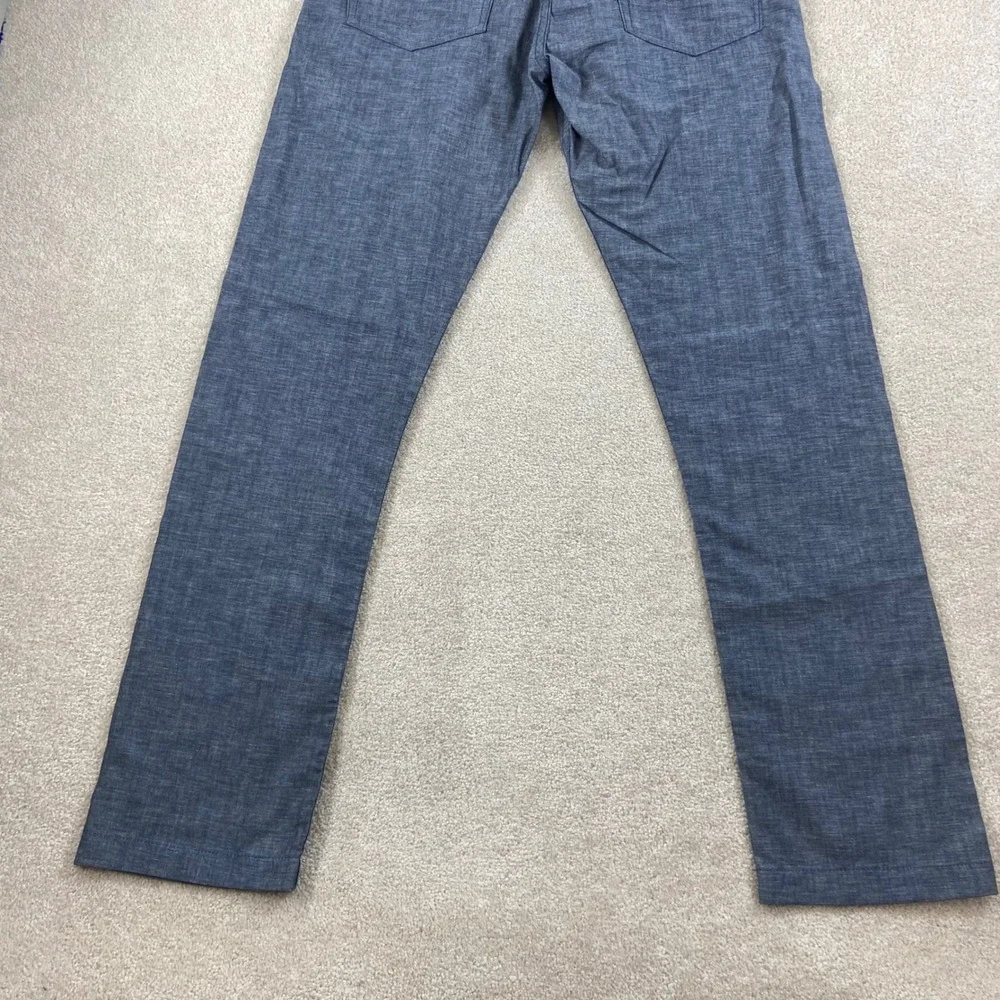 Gustin Pants Mens 36 Blue Slim Fit California Sewn Chambray Cotton Trousers